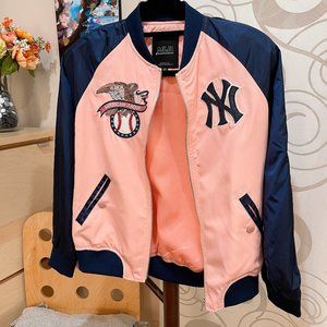 NY New York Bomber Jacket Cool Jacket Trendy Jacket Pink Bomber